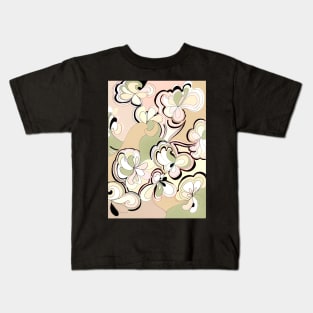 pastel geometric art deco design velvet Kids T-Shirt